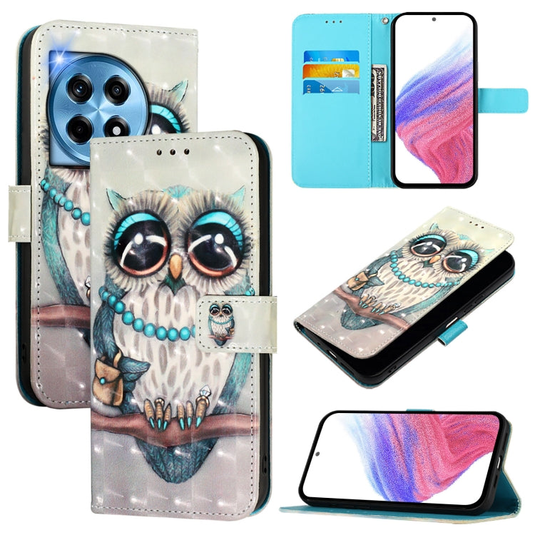 3D Painting Horizontal Flip Leather Phone Case, For OnePlus Nord CE4, For OnePlus 12R 5G Global, For OnePlus 12 5G Global