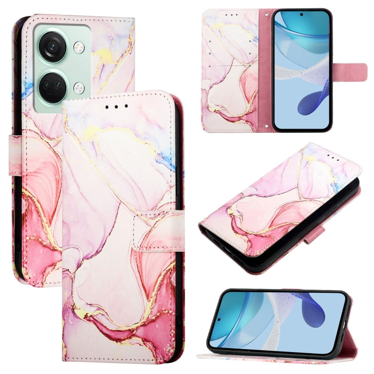 PT003 Marble Pattern Flip Leather Phone Case, For OnePlus Ace 2V / Nord 3, For OnePlus Nord N300, For OnePlus 9R / 8T, For OnePlus 9 Pro