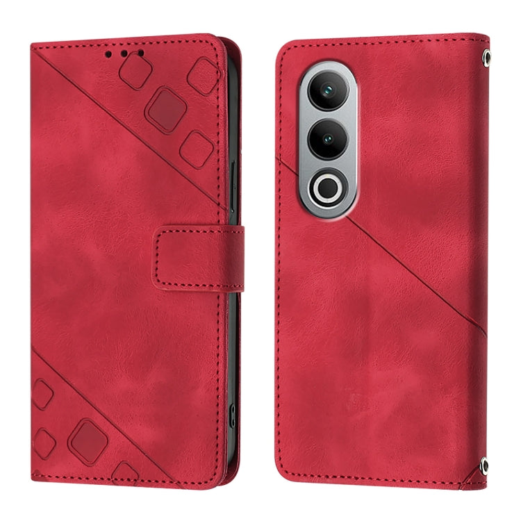 Skin-feel Embossed Leather Phone Case, For OnePlus Nord CE4, For OnePlus Nord N30 SE, For OnePlus 12R 5G Global, For OnePlus 12 5G Global