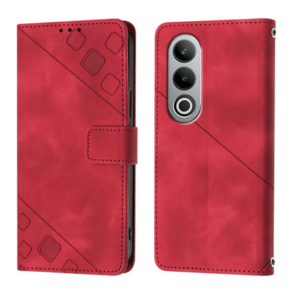 Skin-feel Embossed Leather Phone Case, For OnePlus Nord CE4, For OnePlus Nord N30 SE, For OnePlus 12R 5G Global, For OnePlus 12 5G Global