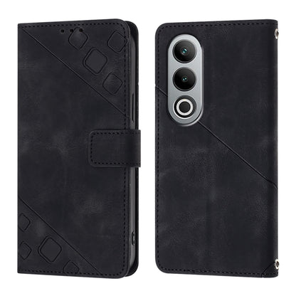 Skin-feel Embossed Leather Phone Case, For OnePlus Nord CE4, For OnePlus Nord N30 SE, For OnePlus 12R 5G Global, For OnePlus 12 5G Global