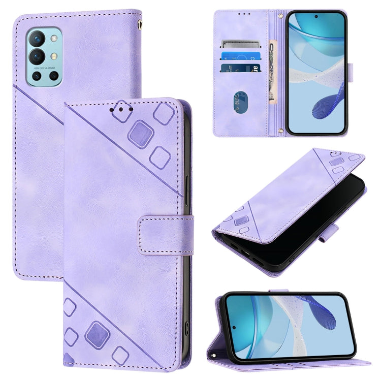 Skin-feel Embossed Leather Phone Case, For OnePlus 9R / 8T, For OnePlus Nord CE 5G, For OnePlus Nord 2 5G, For OnePlus 9 Pro