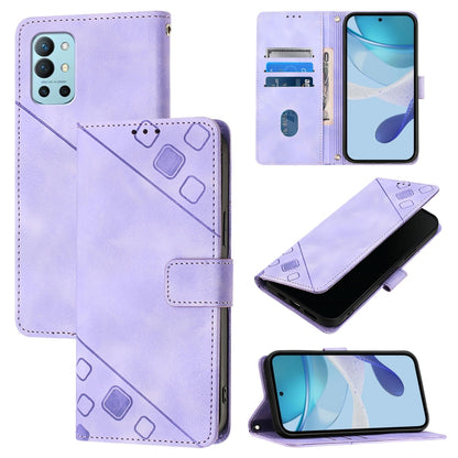 Skin-feel Embossed Leather Phone Case, For OnePlus 9R / 8T, For OnePlus Nord CE 5G, For OnePlus Nord 2 5G, For OnePlus 9 Pro