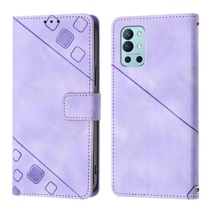 Skin-feel Embossed Leather Phone Case, For OnePlus 9R / 8T, For OnePlus Nord CE 5G, For OnePlus Nord 2 5G, For OnePlus 9 Pro