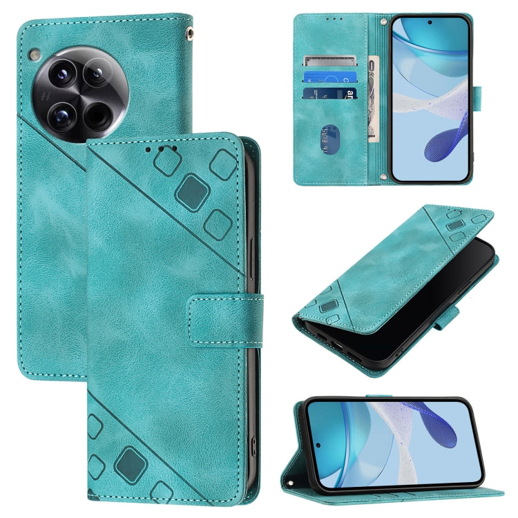 Skin-feel Embossed Leather Phone Case, For OnePlus Nord CE4, For OnePlus Nord N30 SE, For OnePlus 12R 5G Global, For OnePlus 12 5G Global