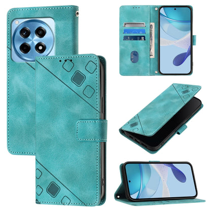 Skin-feel Embossed Leather Phone Case, For OnePlus Nord CE4, For OnePlus Nord N30 SE, For OnePlus 12R 5G Global, For OnePlus 12 5G Global