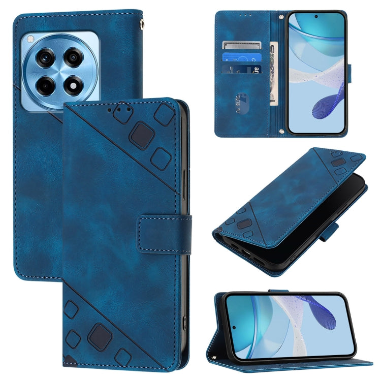 Skin-feel Embossed Leather Phone Case, For OnePlus Nord CE4, For OnePlus Nord N30 SE, For OnePlus 12R 5G Global, For OnePlus 12 5G Global