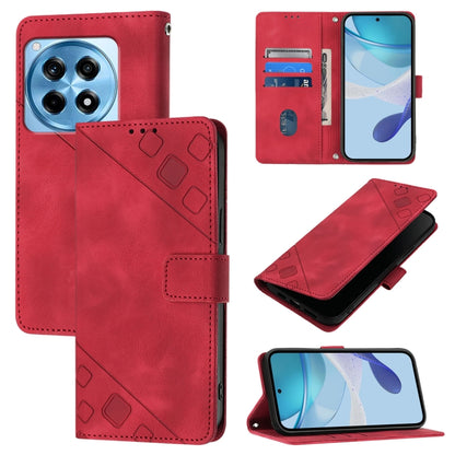 Skin-feel Embossed Leather Phone Case, For OnePlus Nord CE4, For OnePlus Nord N30 SE, For OnePlus 12R 5G Global, For OnePlus 12 5G Global