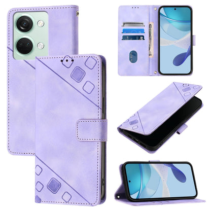 Skin-feel Embossed Leather Phone Case, For OnePlus Nord CE3 5G India, For OnePlus Ace 2V / Nord 3, For OnePlus Nord N300, For OnePlus Nord N20 SE Global