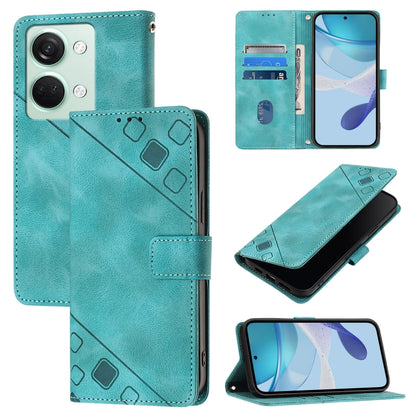 Skin-feel Embossed Leather Phone Case, For OnePlus Nord CE3 5G India, For OnePlus Ace 2V / Nord 3, For OnePlus Nord N300, For OnePlus Nord N20 SE Global