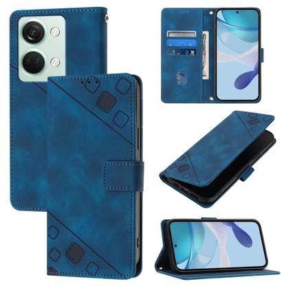 Skin-feel Embossed Leather Phone Case, For OnePlus Nord CE3 5G India, For OnePlus Ace 2V / Nord 3, For OnePlus Nord N300, For OnePlus Nord N20 SE Global