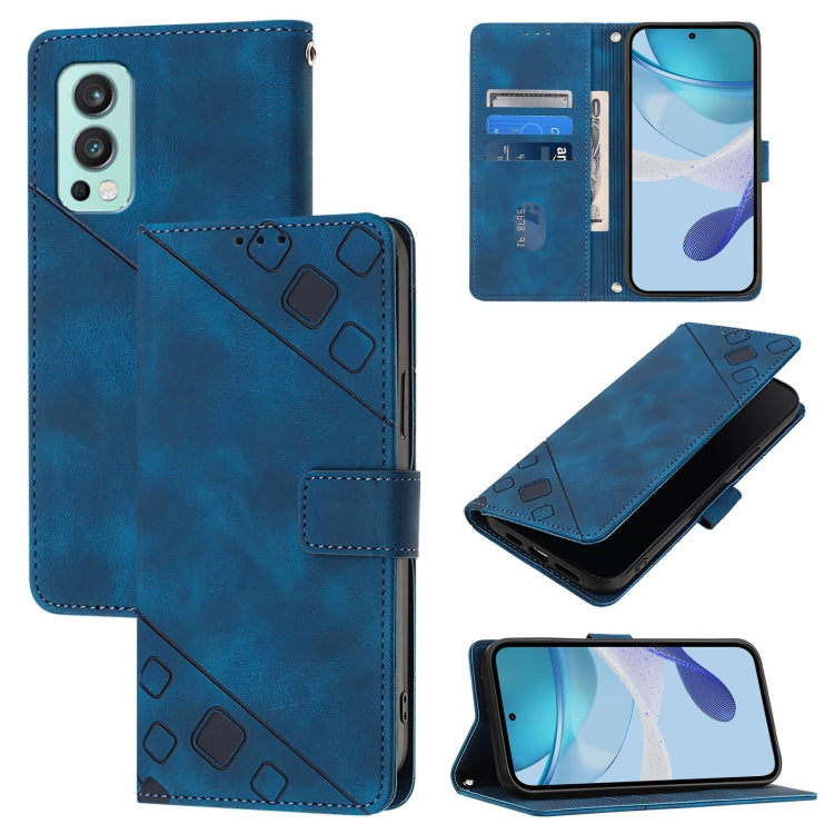 Skin-feel Embossed Leather Phone Case, For OnePlus 9R / 8T, For OnePlus Nord CE 5G, For OnePlus Nord 2 5G, For OnePlus 9 Pro