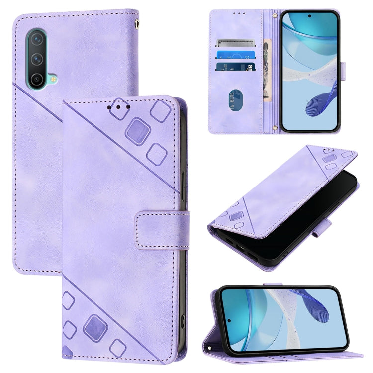 Skin-feel Embossed Leather Phone Case, For OnePlus 9R / 8T, For OnePlus Nord CE 5G, For OnePlus Nord 2 5G, For OnePlus 9 Pro