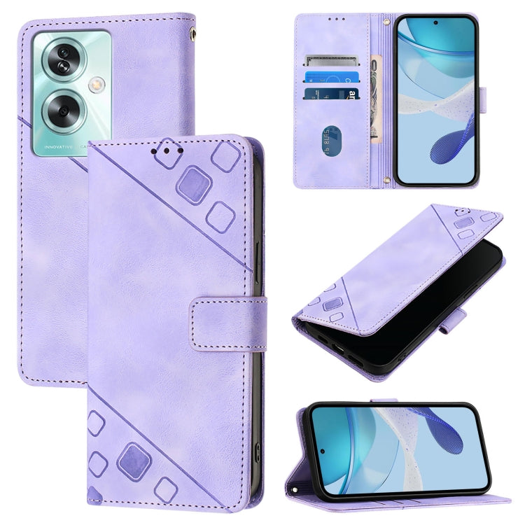 Skin-feel Embossed Leather Phone Case, For OnePlus Nord CE4, For OnePlus Nord N30 SE, For OnePlus 12R 5G Global, For OnePlus 12 5G Global