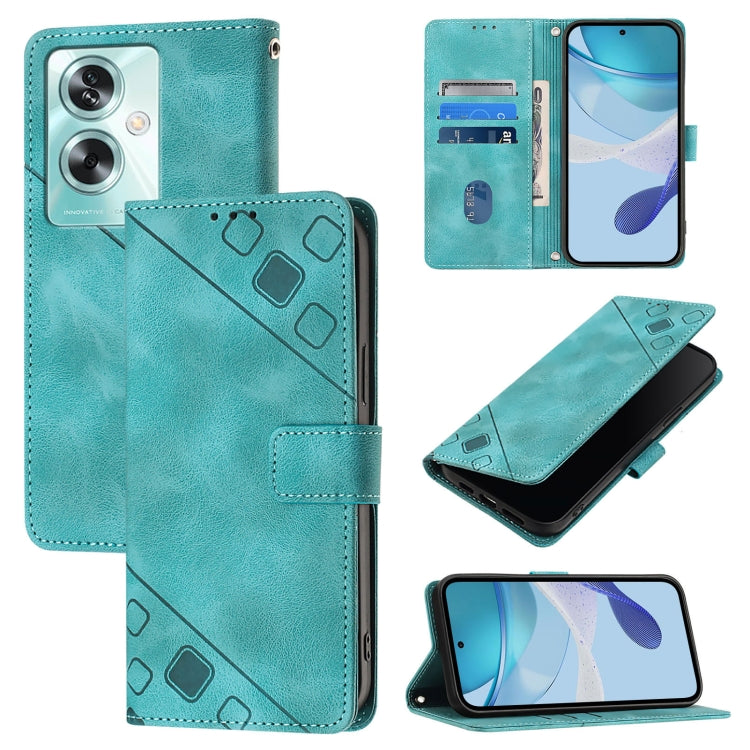 Skin-feel Embossed Leather Phone Case, For OnePlus Nord CE4, For OnePlus Nord N30 SE, For OnePlus 12R 5G Global, For OnePlus 12 5G Global