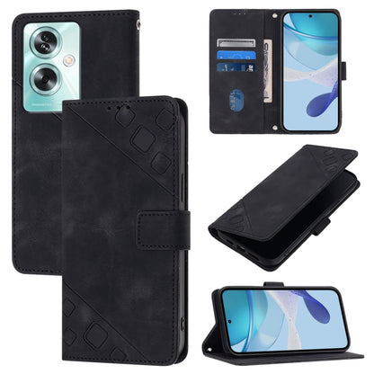 Skin-feel Embossed Leather Phone Case, For OnePlus Nord CE4, For OnePlus Nord N30 SE, For OnePlus 12R 5G Global, For OnePlus 12 5G Global