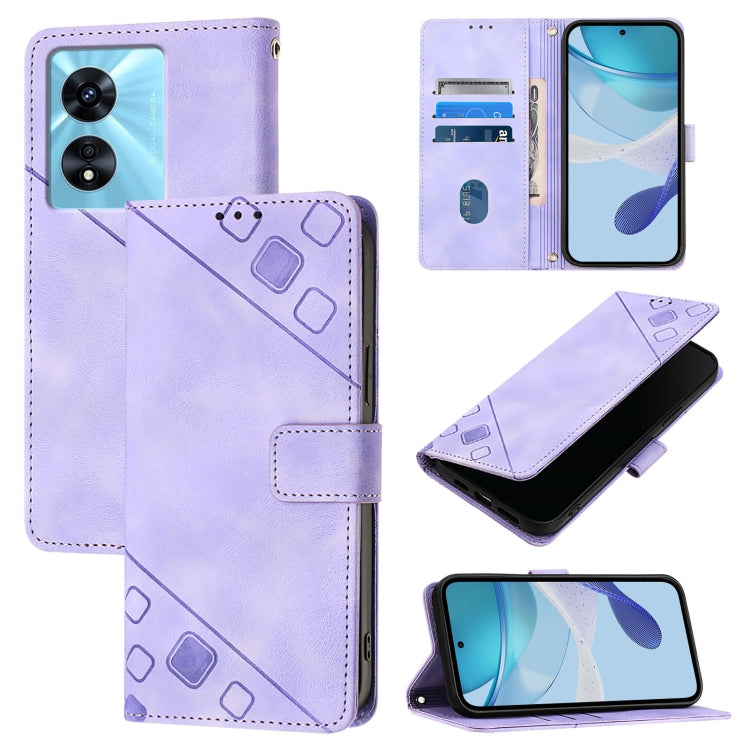Skin-feel Embossed Leather Phone Case, For OnePlus Nord CE3 5G India, For OnePlus Ace 2V / Nord 3, For OnePlus Nord N300, For OnePlus Nord N20 SE Global