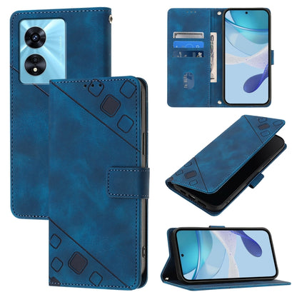 Skin-feel Embossed Leather Phone Case, For OnePlus Nord CE3 5G India, For OnePlus Ace 2V / Nord 3, For OnePlus Nord N300, For OnePlus Nord N20 SE Global