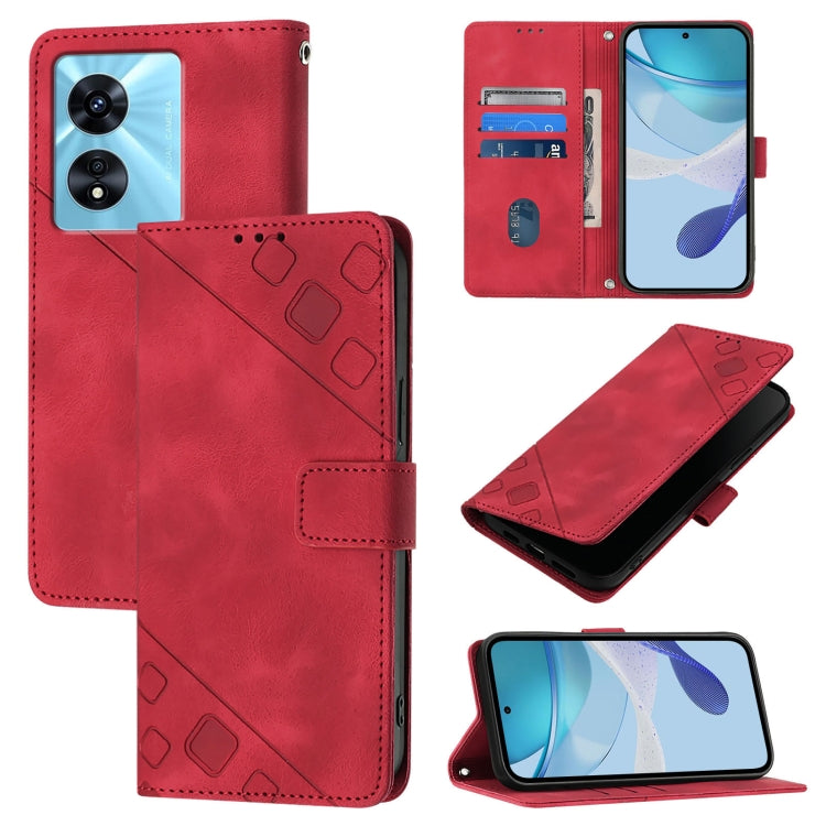 Skin-feel Embossed Leather Phone Case, For OnePlus Nord CE3 5G India, For OnePlus Ace 2V / Nord 3, For OnePlus Nord N300, For OnePlus Nord N20 SE Global