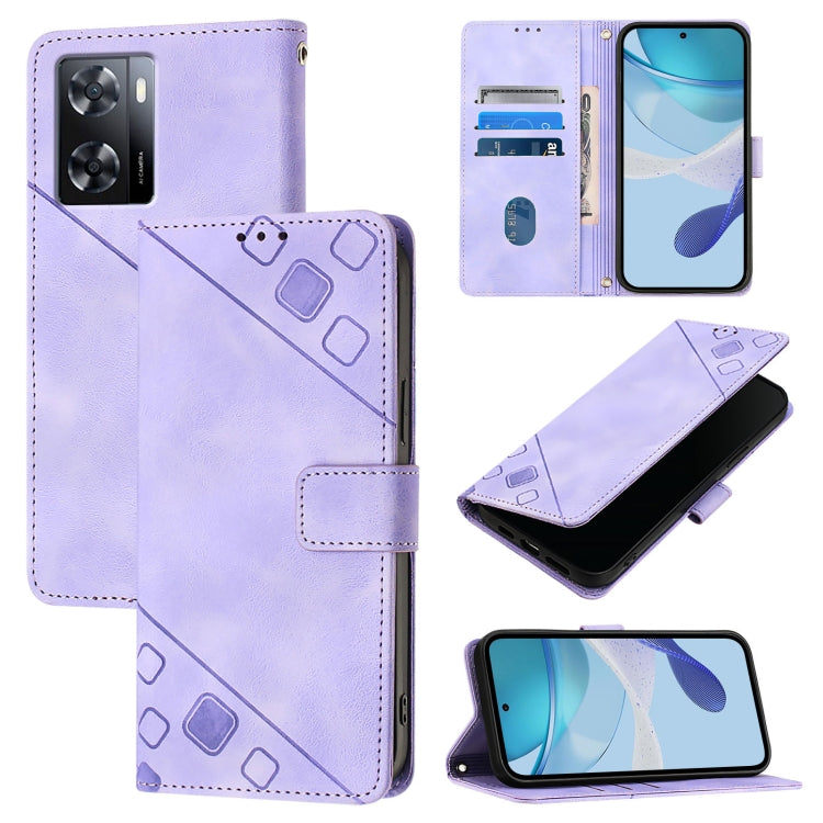 Skin-feel Embossed Leather Phone Case, For OnePlus Nord CE3 5G India, For OnePlus Ace 2V / Nord 3, For OnePlus Nord N300, For OnePlus Nord N20 SE Global