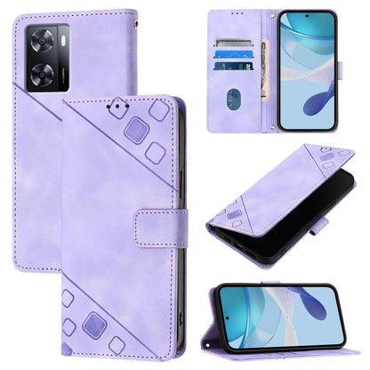 Skin-feel Embossed Leather Phone Case, For OnePlus Nord CE3 5G India, For OnePlus Ace 2V / Nord 3, For OnePlus Nord N300, For OnePlus Nord N20 SE Global
