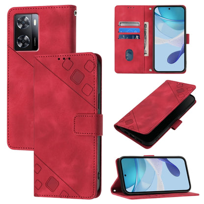 Skin-feel Embossed Leather Phone Case, For OnePlus Nord CE3 5G India, For OnePlus Ace 2V / Nord 3, For OnePlus Nord N300, For OnePlus Nord N20 SE Global