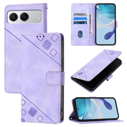 Skin-feel Embossed Leather Phone Case, For OnePlus 13R / Ace 5 Pro 5G, For OnePlus Nord 4 5G, For OnePlus Nord 4 5G Global, For OnePlus Nord CE4 Lite 5G
