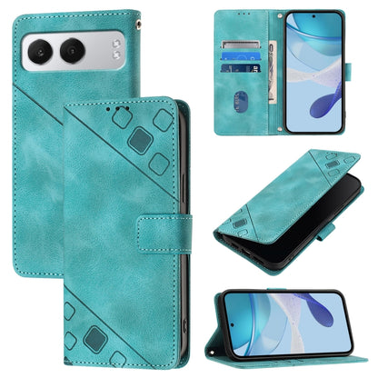Skin-feel Embossed Leather Phone Case, For OnePlus 13R / Ace 5 Pro 5G, For OnePlus Nord 4 5G, For OnePlus Nord 4 5G Global, For OnePlus Nord CE4 Lite 5G