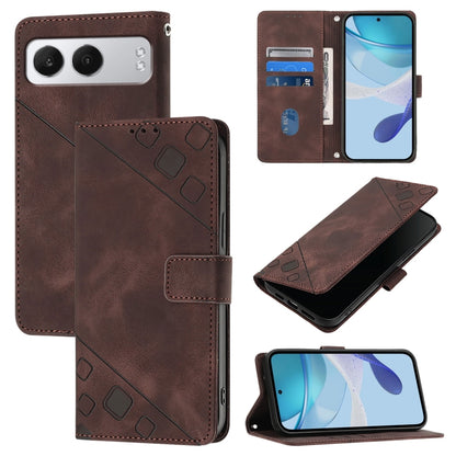 Skin-feel Embossed Leather Phone Case, For OnePlus 13R / Ace 5 Pro 5G, For OnePlus Nord 4 5G, For OnePlus Nord 4 5G Global, For OnePlus Nord CE4 Lite 5G