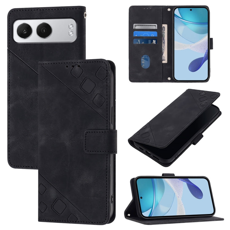 Skin-feel Embossed Leather Phone Case, For OnePlus 13R / Ace 5 Pro 5G, For OnePlus Nord 4 5G, For OnePlus Nord 4 5G Global, For OnePlus Nord CE4 Lite 5G