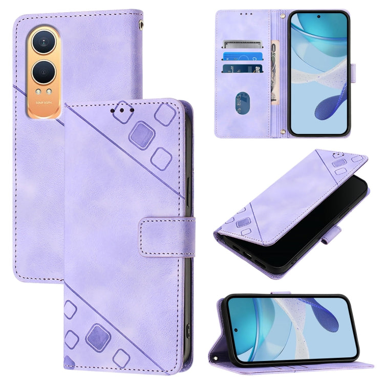 Skin-feel Embossed Leather Phone Case, For OnePlus 13R / Ace 5 Pro 5G, For OnePlus Nord 4 5G, For OnePlus Nord 4 5G Global, For OnePlus Nord CE4 Lite 5G