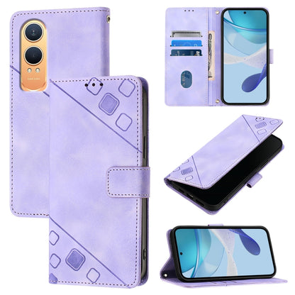 Skin-feel Embossed Leather Phone Case, For OnePlus 13R / Ace 5 Pro 5G, For OnePlus Nord 4 5G, For OnePlus Nord 4 5G Global, For OnePlus Nord CE4 Lite 5G