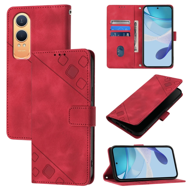 Skin-feel Embossed Leather Phone Case, For OnePlus 13R / Ace 5 Pro 5G, For OnePlus Nord 4 5G, For OnePlus Nord 4 5G Global, For OnePlus Nord CE4 Lite 5G