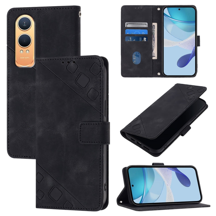 Skin-feel Embossed Leather Phone Case, For OnePlus 13R / Ace 5 Pro 5G, For OnePlus Nord 4 5G, For OnePlus Nord 4 5G Global, For OnePlus Nord CE4 Lite 5G