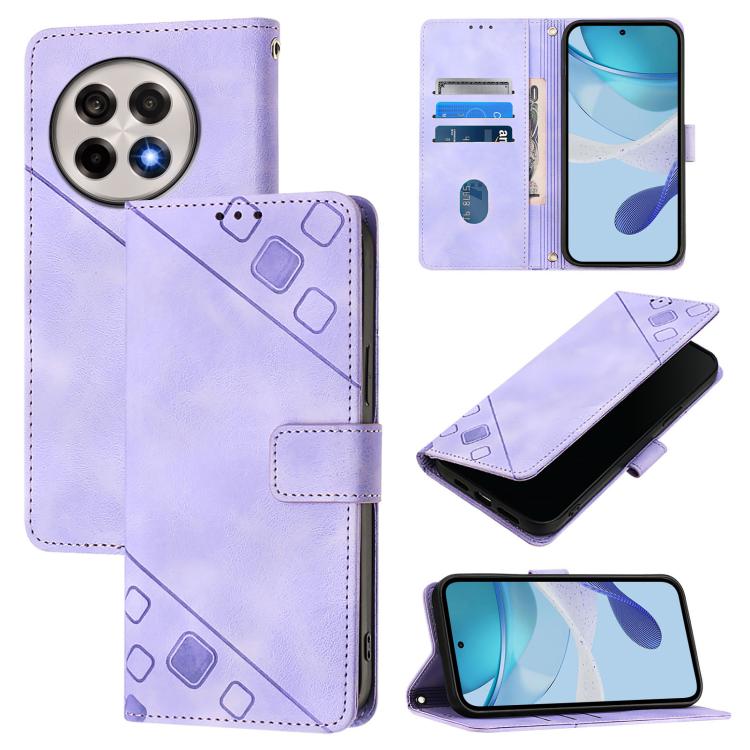 Skin-feel Embossed Leather Phone Case, For OnePlus 13R / Ace 5 Pro 5G, For OnePlus Nord 4 5G, For OnePlus Nord 4 5G Global, For OnePlus Nord CE4 Lite 5G