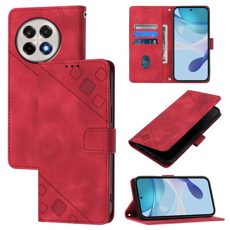 Skin-feel Embossed Leather Phone Case, For OnePlus 13R / Ace 5 Pro 5G, For OnePlus Nord 4 5G, For OnePlus Nord 4 5G Global, For OnePlus Nord CE4 Lite 5G