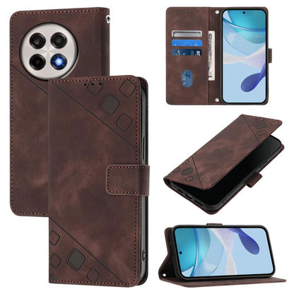 Skin-feel Embossed Leather Phone Case, For OnePlus 13R / Ace 5 Pro 5G, For OnePlus Nord 4 5G, For OnePlus Nord 4 5G Global, For OnePlus Nord CE4 Lite 5G