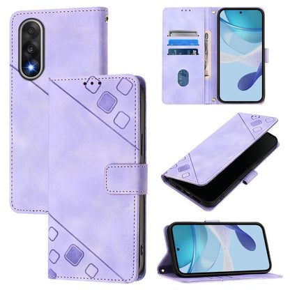 Skin-feel Embossed Leather Phone Case, For OnePlus Turbo 6X Pro 5G, For OnePlus Turbo 6 / Turbo 6V, For OnePlus Ace 5 Ultra, For OnePlus Ace 5 Racing