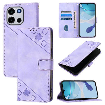 Skin-feel Embossed Leather Phone Case, For OnePlus Turbo 6X Pro 5G, For OnePlus Turbo 6 / Turbo 6V, For OnePlus Ace 5 Ultra, For OnePlus Ace 5 Racing