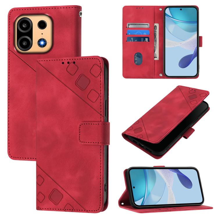 Skin-feel Embossed Leather Phone Case, For OnePlus Turbo 6X Pro 5G, For OnePlus Turbo 6 / Turbo 6V, For OnePlus Ace 5 Ultra, For OnePlus Ace 5 Racing