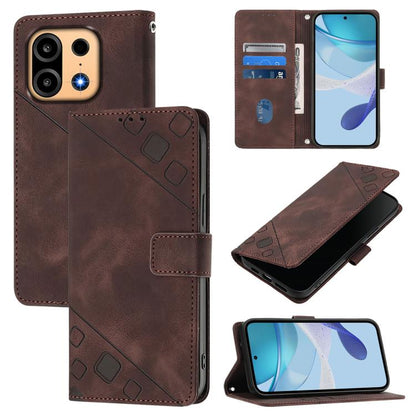 Skin-feel Embossed Leather Phone Case, For OnePlus Turbo 6X Pro 5G, For OnePlus Turbo 6 / Turbo 6V, For OnePlus Ace 5 Ultra, For OnePlus Ace 5 Racing
