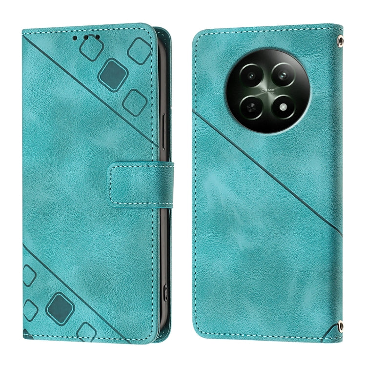 Skin-feel Embossed Leather Phone Case, For Realme Narzo 70 Pro India, For Realme 12 5G Global, For Realme Note 50 4G Global / Realme C51 4G, For Realme C53 4G / Narzo N53 4G Global