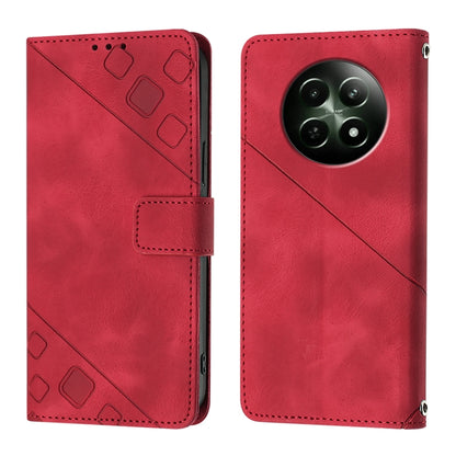Skin-feel Embossed Leather Phone Case, For Realme Narzo 70 Pro India, For Realme 12 5G Global, For Realme Note 50 4G Global / Realme C51 4G, For Realme C53 4G / Narzo N53 4G Global