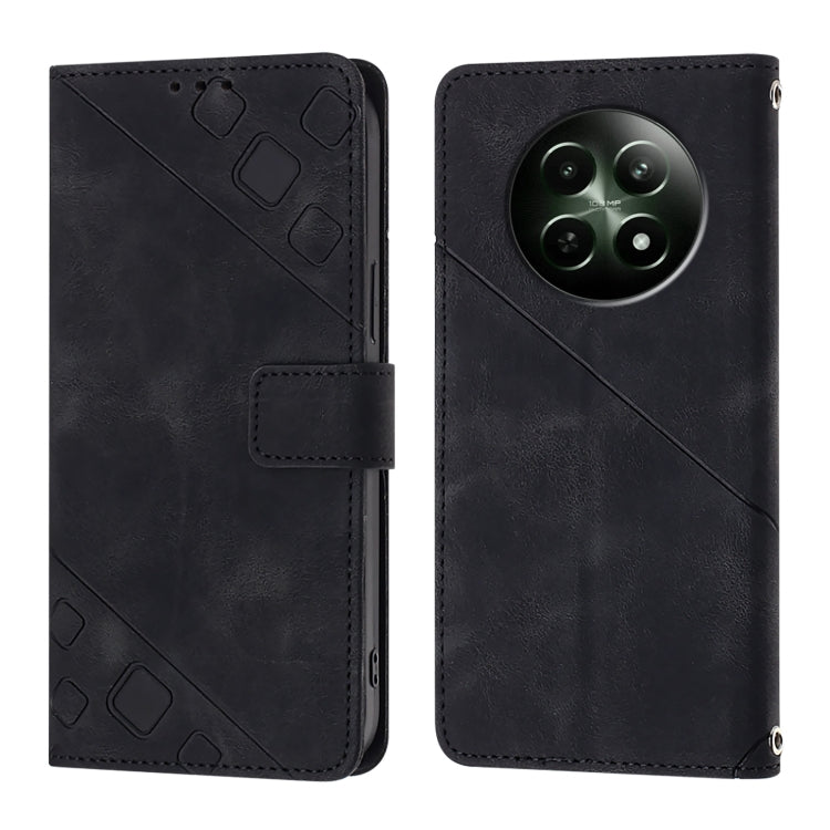 Skin-feel Embossed Leather Phone Case, For Realme Narzo 70 Pro India, For Realme 12 5G Global, For Realme Note 50 4G Global / Realme C51 4G, For Realme C53 4G / Narzo N53 4G Global