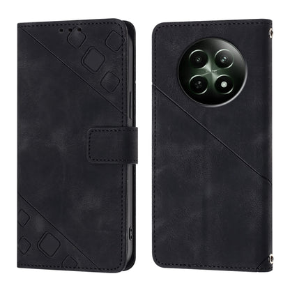 Skin-feel Embossed Leather Phone Case, For Realme Narzo 70 Pro India, For Realme 12 5G Global, For Realme Note 50 4G Global / Realme C51 4G, For Realme C53 4G / Narzo N53 4G Global