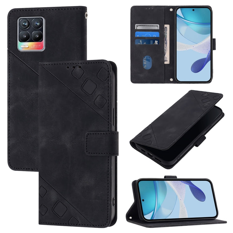 Skin-feel Embossed Leather Phone Case, For Realme C21Y, For Realme V13 5G / Q3 5G / Q3i 5G, For Realme 8 / 8 Pro, For Realme GT 5G / Realme GT Neo