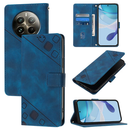 Skin-feel Embossed Leather Phone Case, For Realme 12 Pro / 12 Pro+ 5G Global, For Realme C67 4G Global, For Realme C67 5G India / Narzo 60x 5G Global, For Realme 11 5G Global / Realme 11x 5G