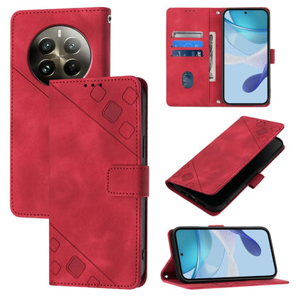 Skin-feel Embossed Leather Phone Case, For Realme 12 Pro / 12 Pro+ 5G Global, For Realme C67 4G Global, For Realme C67 5G India / Narzo 60x 5G Global, For Realme 11 5G Global / Realme 11x 5G