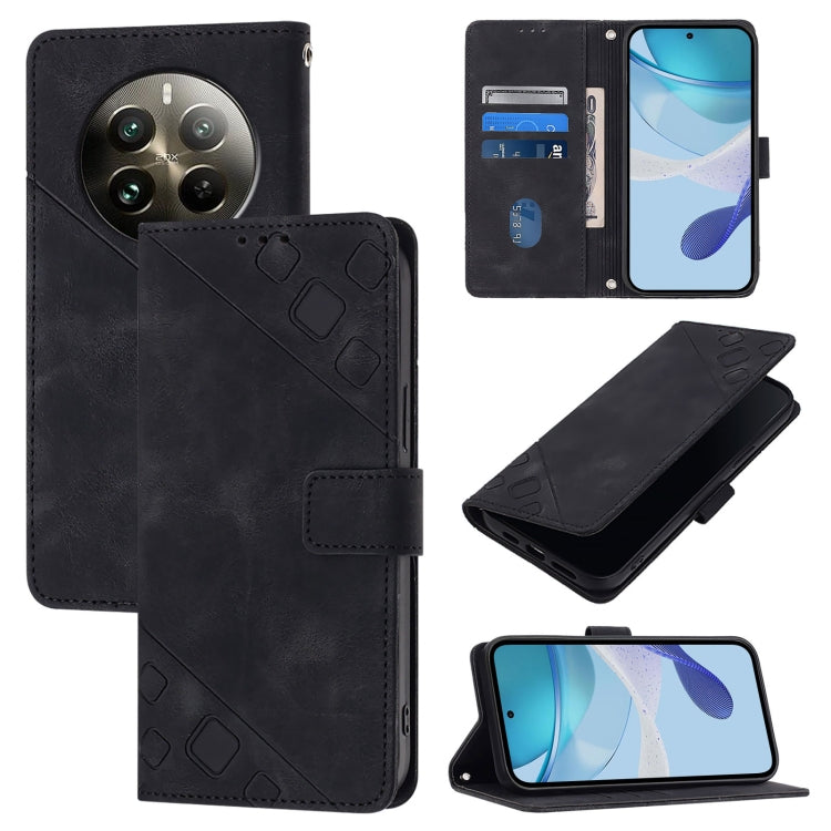 Skin-feel Embossed Leather Phone Case, For Realme 12 Pro / 12 Pro+ 5G Global, For Realme C67 4G Global, For Realme C67 5G India / Narzo 60x 5G Global, For Realme 11 5G Global / Realme 11x 5G