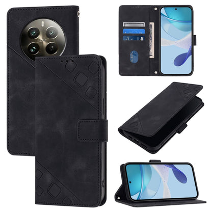 Skin-feel Embossed Leather Phone Case, For Realme 12 Pro / 12 Pro+ 5G Global, For Realme C67 4G Global, For Realme C67 5G India / Narzo 60x 5G Global, For Realme 11 5G Global / Realme 11x 5G